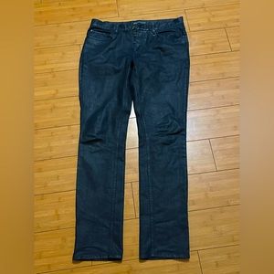 Black John Varvatos Leather Jeans Size 32R